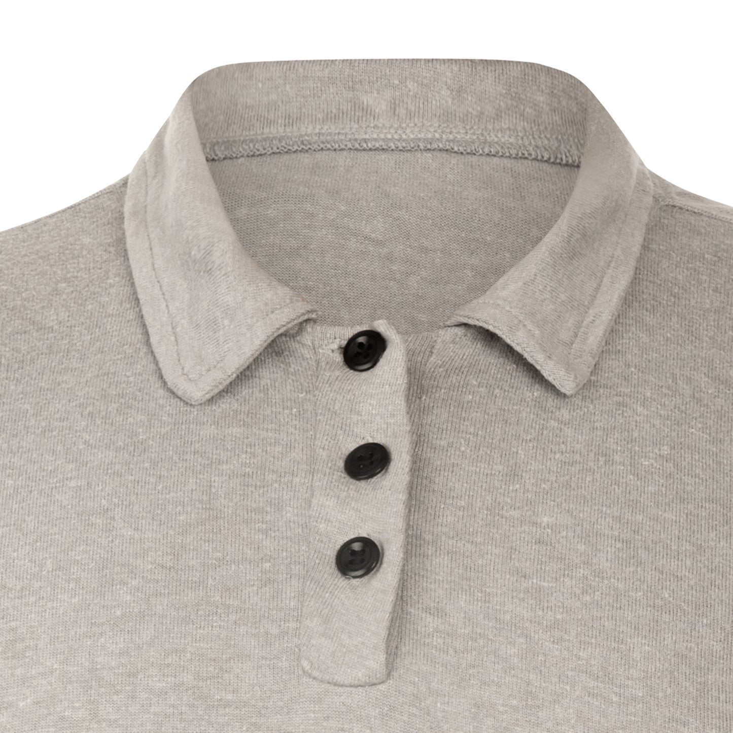 Men's Hemp Polo Shirt Grey