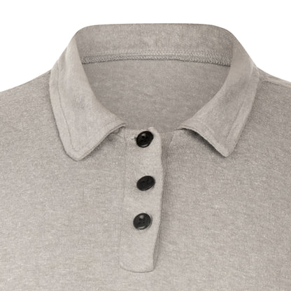 Men's Hemp Polo Shirt Grey