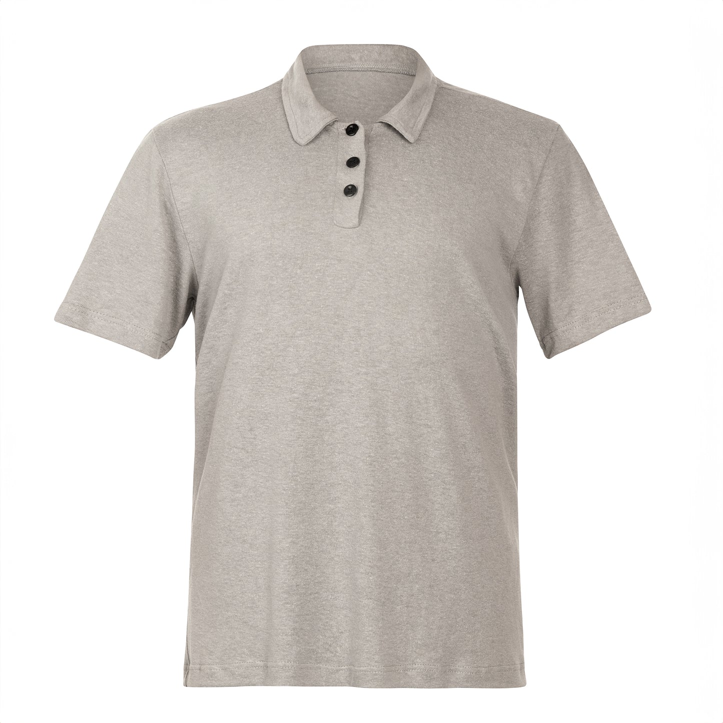 Men's Hemp Polo Shirt Grey