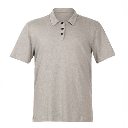 Men's Hemp Polo Shirt Grey